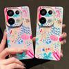 Kreslený pouzdro na malování na dovolenou pro Xiaomi Redmi Note 14 13 Pro 5G 4G 12 11 Funda Xiaomi 14T 13T 11T Pro Silikonový kryt s koženou texturou
