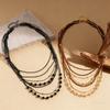 Multi-Layer Beaded Chain Necklace Glass Beads Bohemian Party Accessories  Women Gift