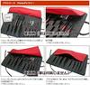 Cosmedo Makeup Brush and Holds up to 9 Brushes Brush Storage Case, Red, Black, Two-Tone, (Makeup Case)