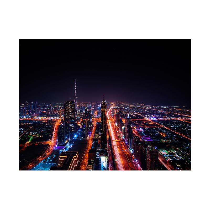 Stadt Nachtansicht Wandteppich für Wohnzimmer, Schlafzimmer, Büro, Landschaftsfotografie Druck, Wandbehang, Studio-Requisiten