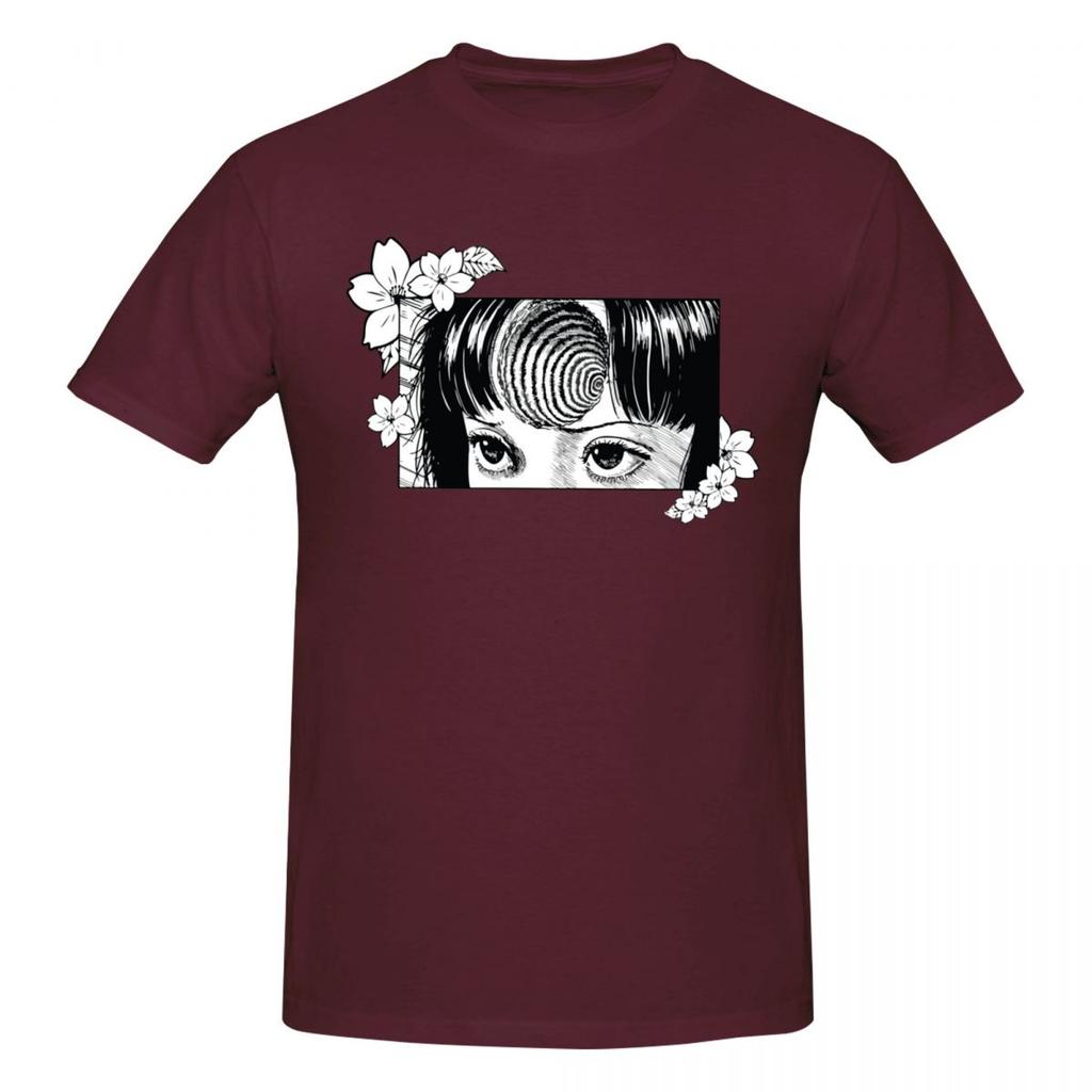 Unisex Junji Ito Trendy T Shirt Streetwear Oversized Oneck Cotton Sleeve Tshirts