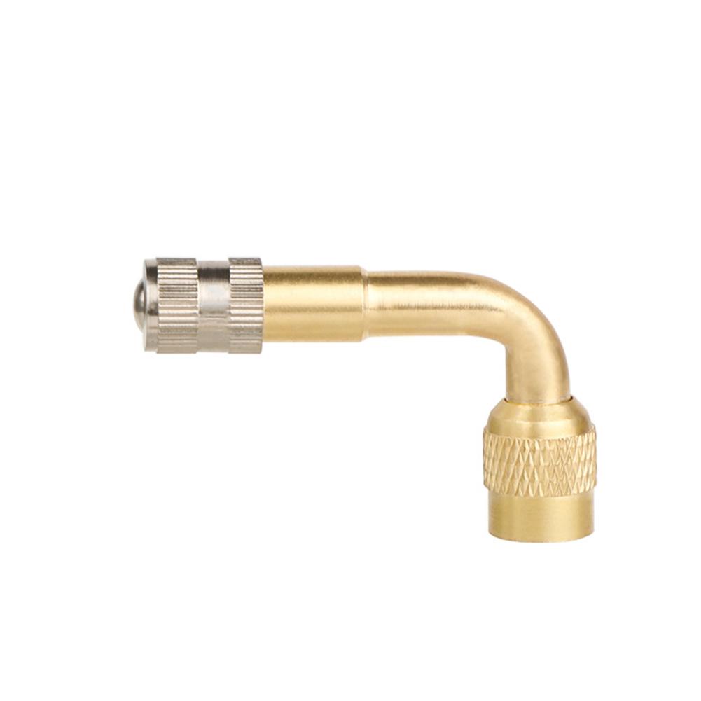 90 Degree Angle Brass Motorcycle Bent Valve Adaptor Tyre Tube Valve Extension Adapter for Car Truck Motorcycle Cycling Accessories