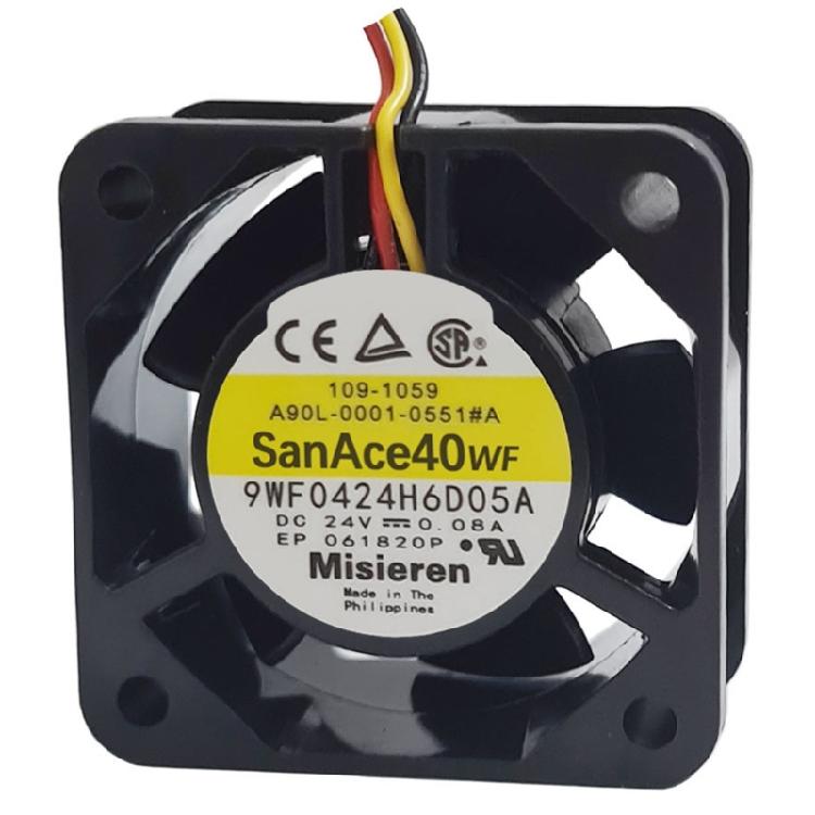 For SanAce40WF DENKI 9WF0424H6D05A 4020 3 Line DC 24V 0.08A FANUC Cooling Fan