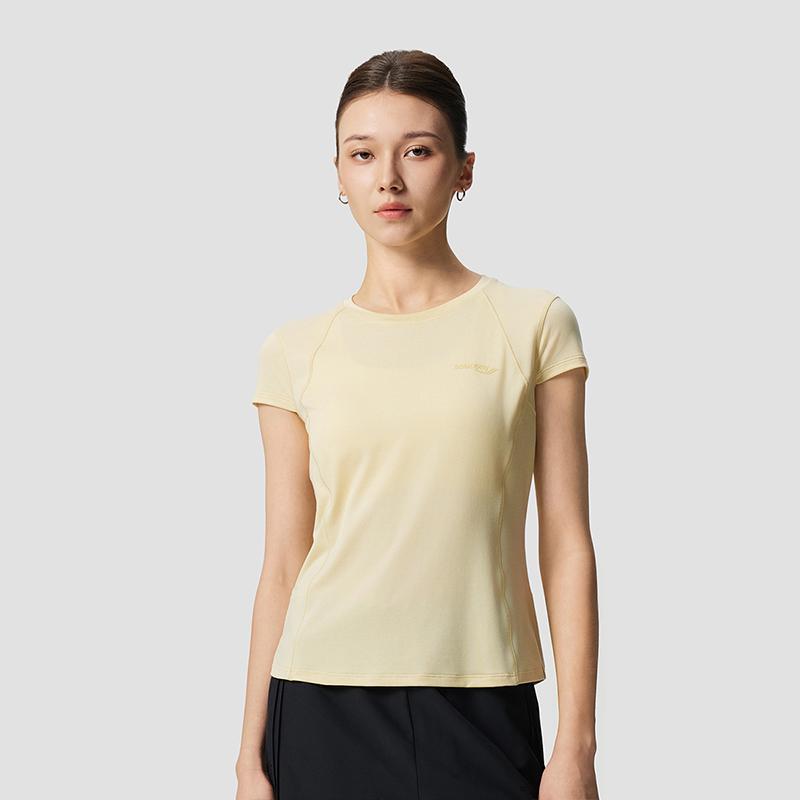 Saucony Solid Color Crew Neck Pullover T-Shirt Women tops SA1260ST73L-YL065