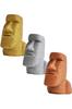 Premium Mini Moai Statues, Set of 3, Ornaments, Decorative Objects, Power Stones, Amulets, Fun Merchandise, Birthday Gifts