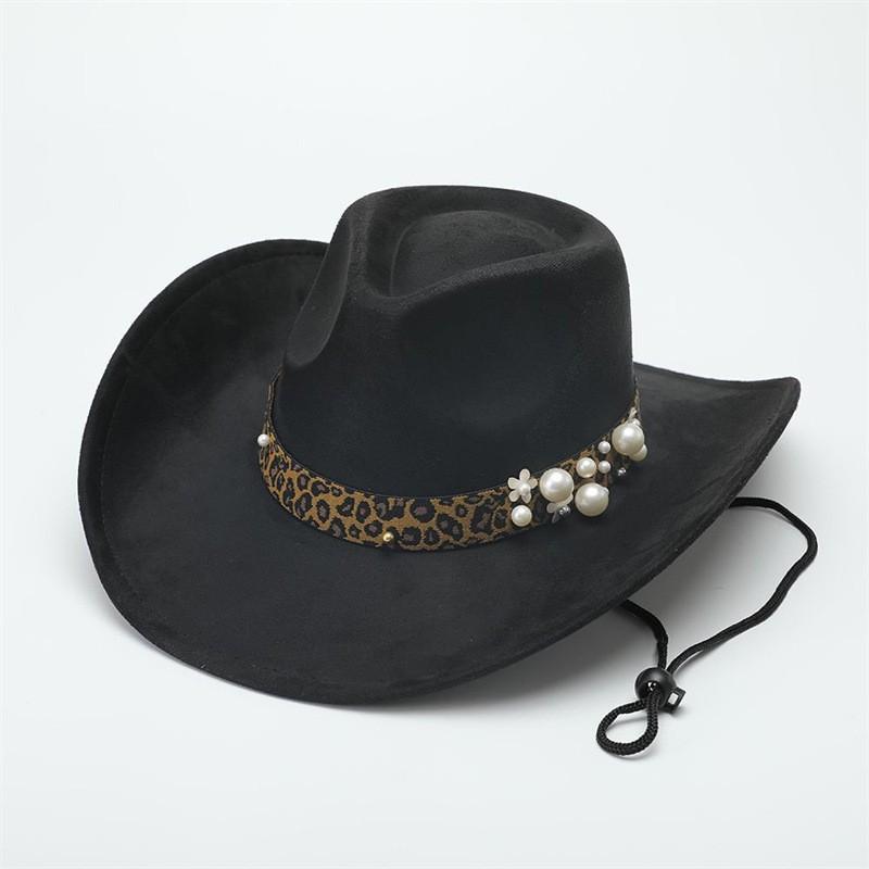 European and American New Accessories with Curved Brims Western Cowboy Hat Top Hat Tibetan Retro Jazz Hat Felt Hat Wool Riding Hat