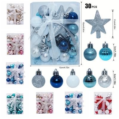 30Pcs Christmas Balls Topper Star Set Hanging Christmas Tree Decorations Pendant for Home Decor 2026 Xmas Ornament Accessories 7
