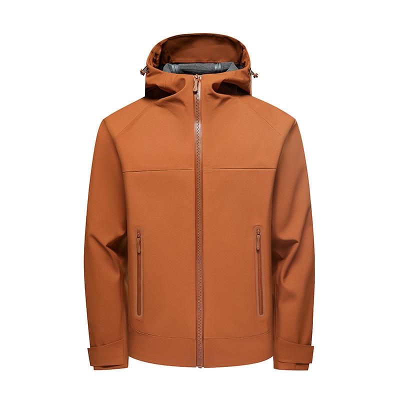 High-quality Fully Heat-sealed Rubberized Jacket, Windproof and Waterproof, Slim-fit Hooded Jacket, Outdoor Sports Mountaineering Jacket for Men