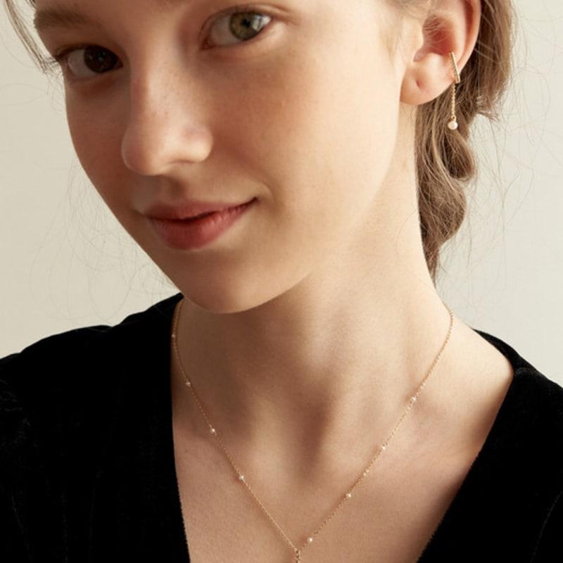 TATIANA [14k gold filled] Mignon Pearl Point Necklace_NZ1141