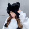 Woolen Winter Plush Hat Cartoon Ear Protection Hat Fashion Cat Ears Beanie  Streetwear