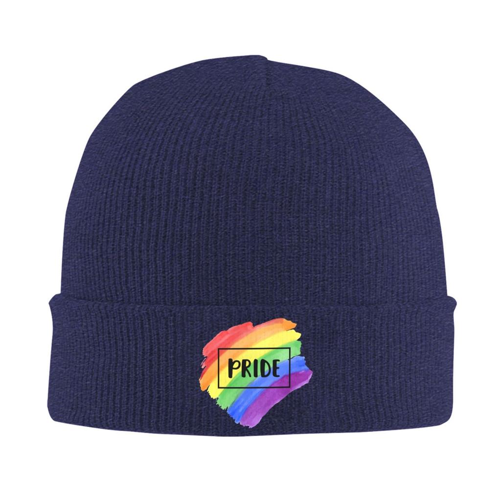 Rainbow Queer Pride Lgbt Warm Knitted Cap Fashion Bonnet Hat Autumn Winter Outdoor Beanies Hats For Unisex Skull Knitted Hat