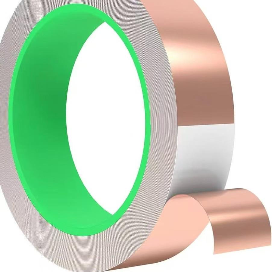 Copper Foil Tape for Conductive Guitar, EMI Shielding, Heat Dissipation, Electrical Repair, and Nickel-Plated Solder Tabs