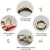 5 Spring O-Ring Alloy Circular Snap Trigger Spring O-Ring Snap Ring Keychain for Bags and Handbags DIY Crafts