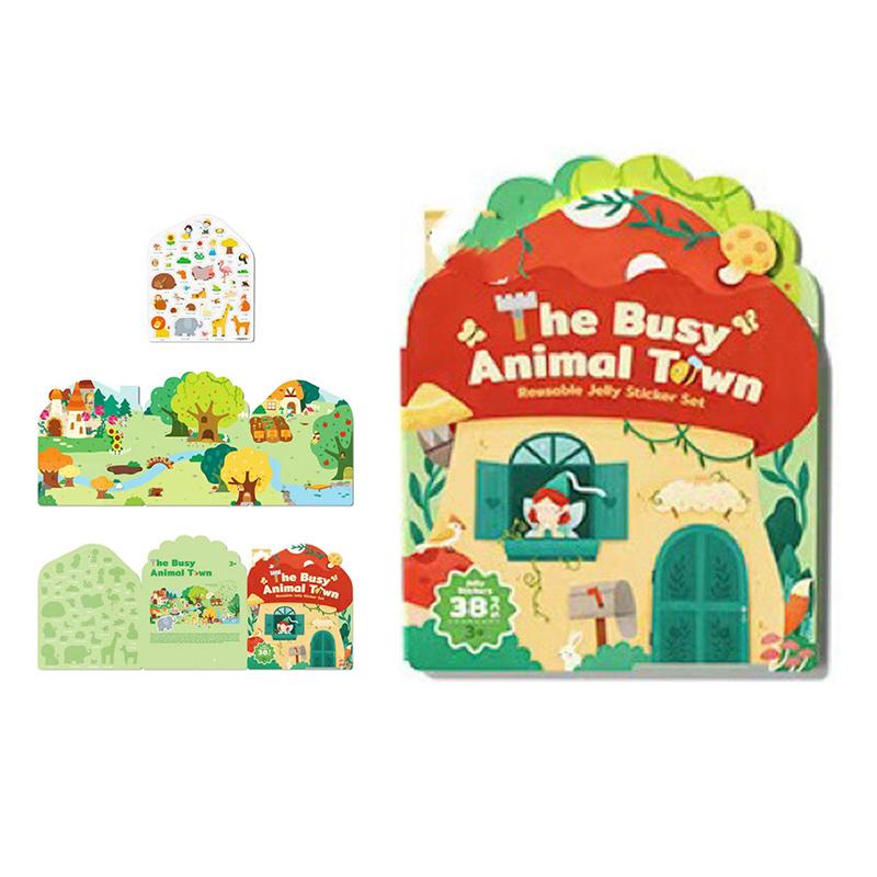 

Многоразовая книга с наклейками - Желейные наклейки для малышей, Детская книга-активити с наклейками, Дорожные игрушки для поездки, Машина и самолет красный