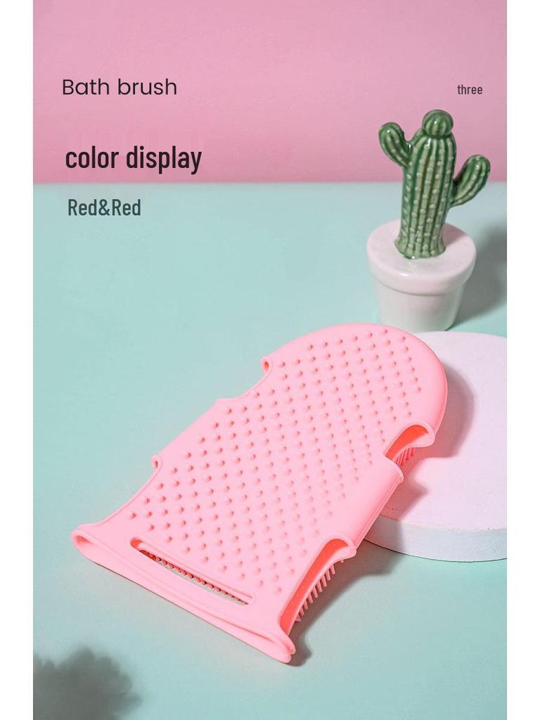 Double-Sided Silicone Bath & Shower Brush for Daily Body Massage & Skin Cleansing
