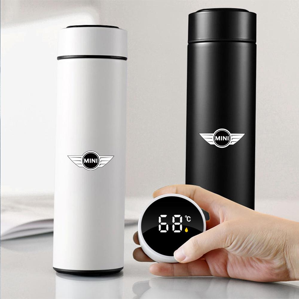 Stainless Steel Car Smart Thermos Mug Temperature Display Thermal Cup Bottle For MINI Cooper JCW WORKS S R55 R56 F55 F56 R57 R58 Zbfhp66