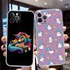 AQ25 Cartoon Unicorn Transparent Phone Case for Motorola Moto G40 G04 G05 One Ace Action  Fusion + Plus Hyper Macro Vision Zoom