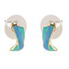 Estele 24Kt Gold Plated Enamel Overlapping Stud Earrings for Women, One Size (368/712 ER)