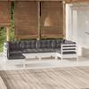 Day and Night - Day and Night Garden Furniture 6 Pieces with White Pine Wood Cushions