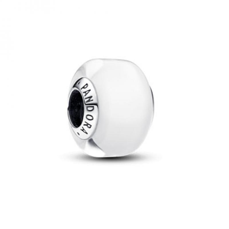 Pandora White Mini Murano Glass Charm 793118c00