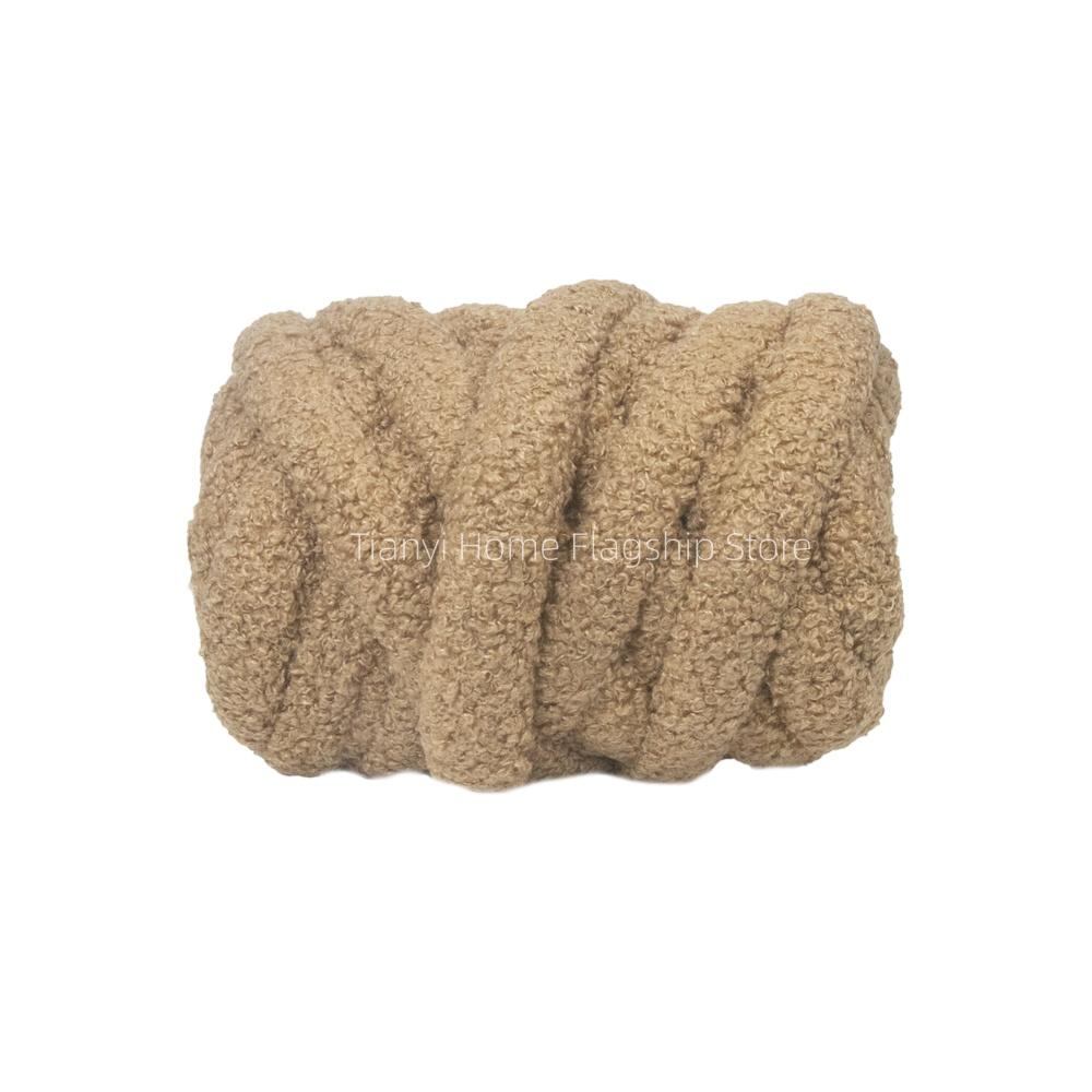500g Teddy Roll Dickes Garn Dickes Kern Baumwollwolle Schlauchgarn DIY Decke Kissen Sperriges Arm Garn Handarbeit Stricken Garn Spinnen