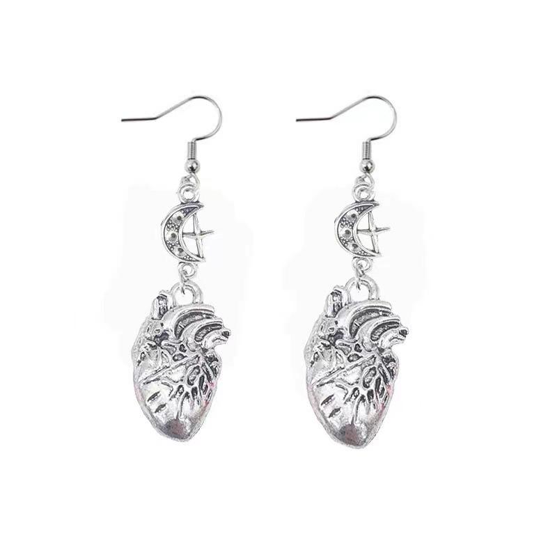 Retro Water Drop Ruby Earrings - European American Fashion Statement Piece