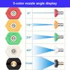 1/4" Quick Connector M22-14MM Aluminum Water Gun with 5 Color Nozzle Car Washing Garden Cleaning Tools High Pressure Washer Gun