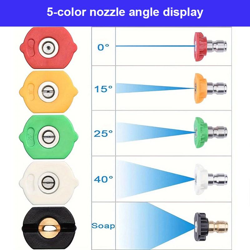 1/4" Quick Connector M22-14MM Aluminum Water Gun with 5 Color Nozzle Car Washing Garden Cleaning Tools High Pressure Washer Gun