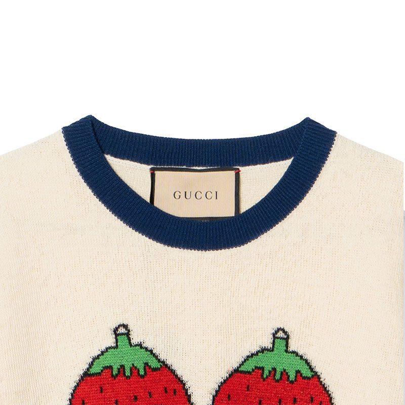 Gucci Sweaters Men's Ecru Crew Neck Moderate 696583-XKCFZ-9182