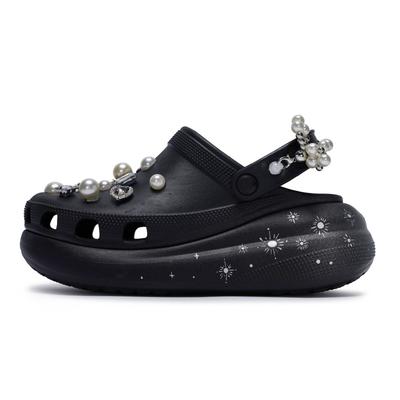 קלאסיק קראש 811 מיוצר ב-Secret Moon Bow שרשרת פנינים חורים נעליים יוניסקס שחור לבן