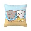 Custom Peach And Goma Eating Salad Modern Throw Pillow Cover Bedroom Decoration Car Cushion