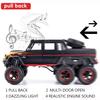 1/22 Κλίμακα G63 AMG 6x6 V12 εκτός δρόμου Μαύρο μοντέλο αυτοκινήτου, κράμα ψευδαργύρου με έλξη προς τα πίσω Παιχνίδι αυτοκίνητο με ήχο και φως για παιδιά Δώρο για αγόρι κορίτσι