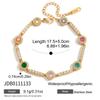 Youthway Luxury Geometric Zircon Bracelet For Women Delicate 18K Gold PVD Plated Stainless Steel Bracelet Fashion Jewelry Gift