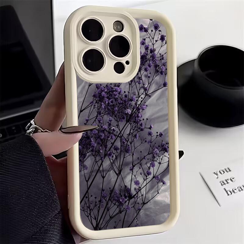 Dreamy Pink Cherry Blossom Illustration Phone Case for iPhone 17 16 15 14 13 12 11 Series Pro Max Plus