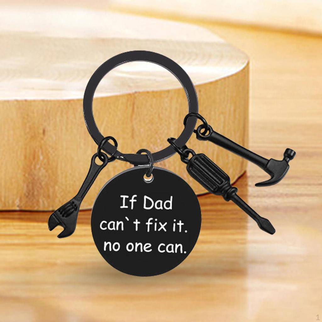 Father’S Day Gifts Keychain Unique Keychains for Christmas Men Anniversaries silver