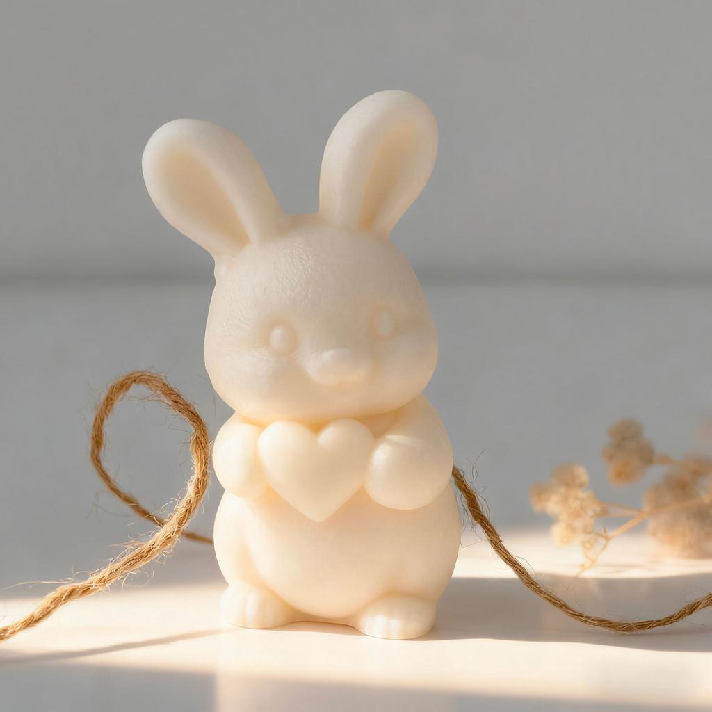 3D Påskhare Silikonform Handgjord Aromljus Gips Harts Dekoration Formar Tecknad Kanin Tvål Ljustillverkningsmaterial