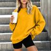 Damen Color Oversized Pullover Hoodie mit Taschen und