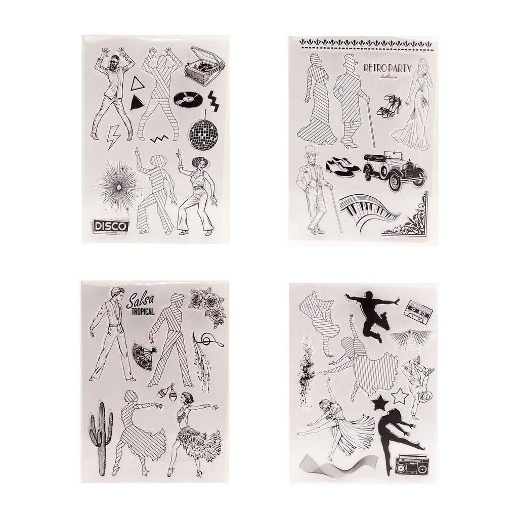 Silicone Seal Stamp Dancing Girl Clear Stamps DIY Scrapbooking Card Making Embossing Photo Journal Album Decorative