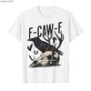F Caw F Black Crow, F-Caw-F Funny Crow Bird Sayin Meme T-shirt Men Women 100% Cotton T Shirts Short Sleeve Tops P423