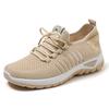 Women's Casual Chunky Platform Sneakers Anti-Slip Walking Shoes for Women Breathable Knitted Running Sneakers Lightweight Lace-Up Work Tennis Shoes