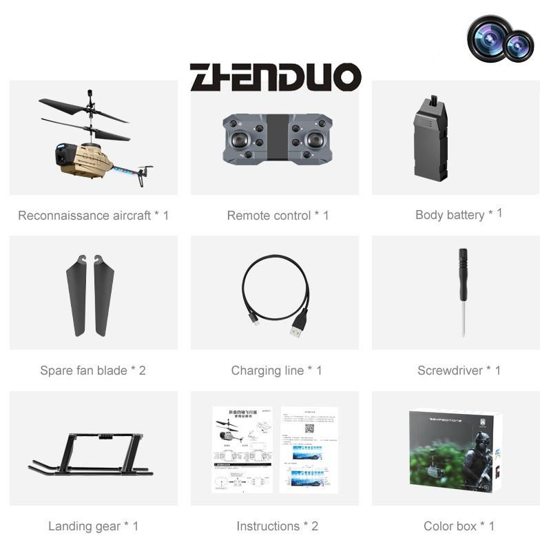 ZHENDUO KY202 Professional 4K Drone HD Camera 2.4G RC Wide Angle Camera 6-Axis WIFI Sentinel Spy Boy Toy Gift