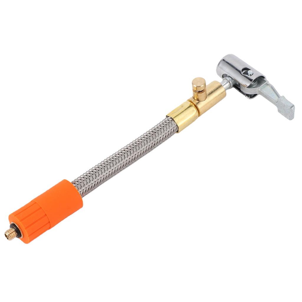 Tire Inflator Hose Adapter 7in Stainless Steel M6 Thread Tire Inflator Replacement Hose for Cars Motocycles Bikes
