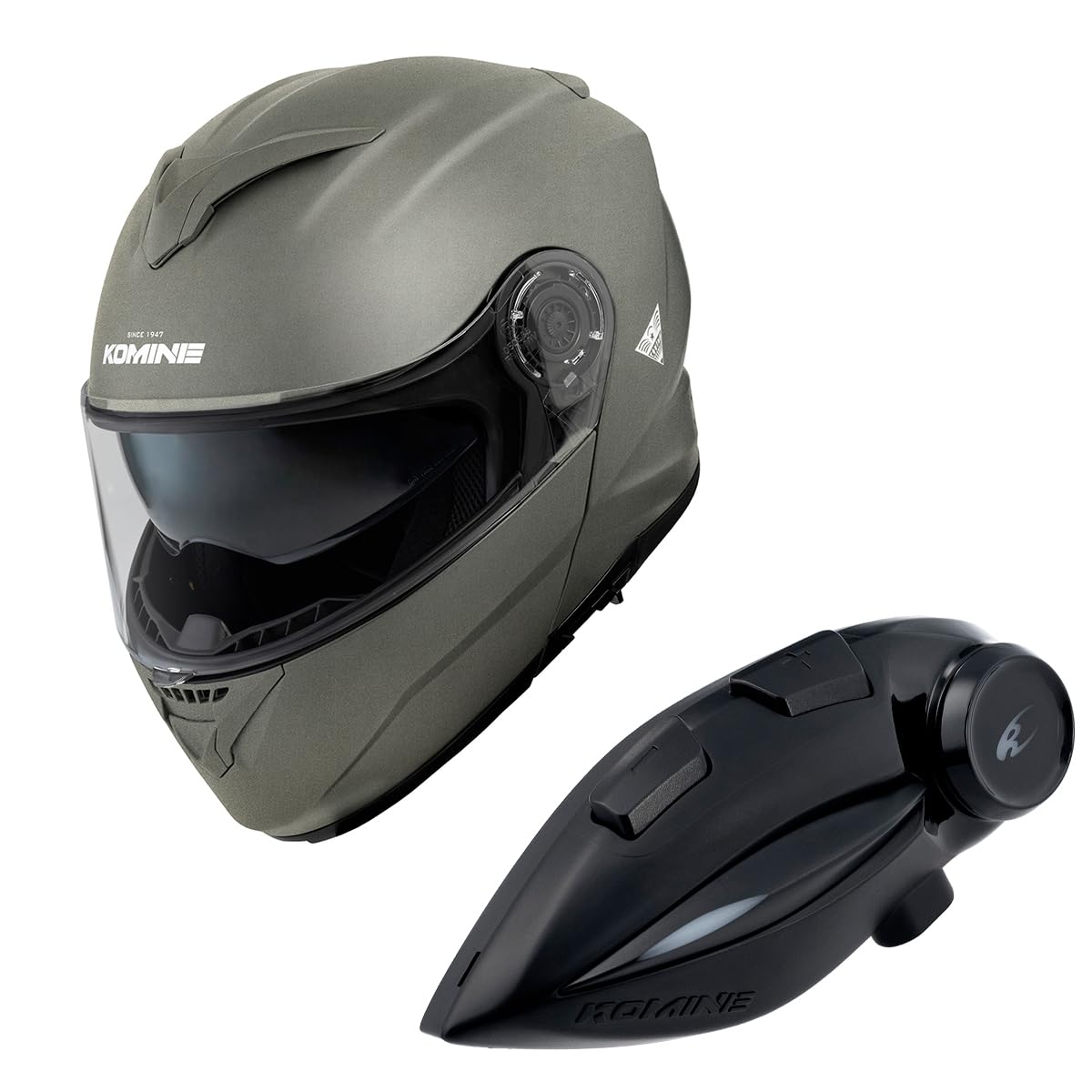 

KOMINE FL System Helmet Motorcycle Intercom Gunmetal M HK-171 + KK-902