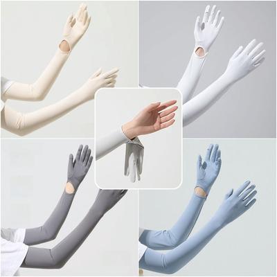 Breathable UV Protection Sun Protection Gloves Long Gloves Touchscreen Ice Silk Sleeve Ice Silk Bicycle Gloves Driving