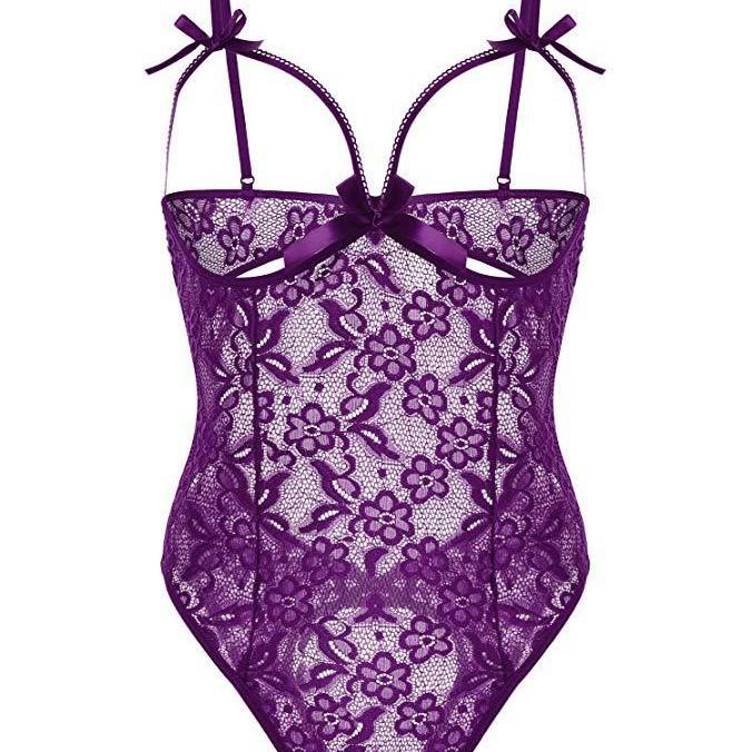 European and American new sex underwear, female lace sexy hollow open suspender sex suit