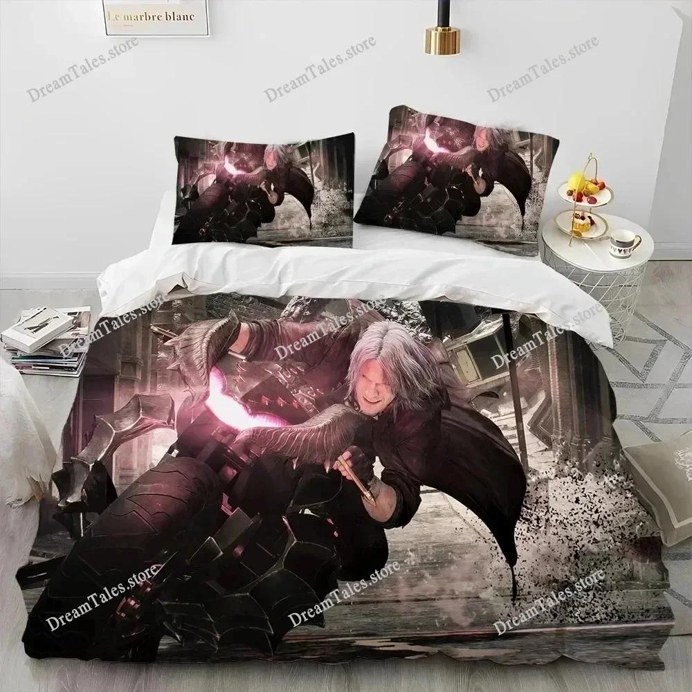 New Devil May Cry DMC Bedding Set Single Twin Full Queen King Size Bed Set Adult Kid Bedroom Duvet Cover Sets 3D Print Game
