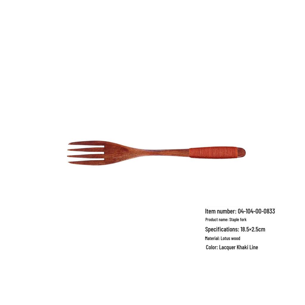 Japanese Korean Wooden Spoon & Chopsticks Set - Portable Tableware for Soup, Rice, and Serving.