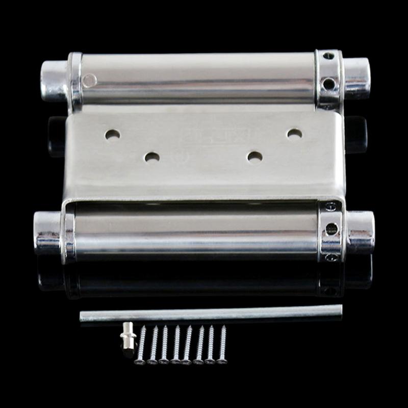 Stainless Steel Two-Way Free Door Hinge Cowboy Door Fence Dedicated Hinge 4 Inches Double Open Spring Hinges