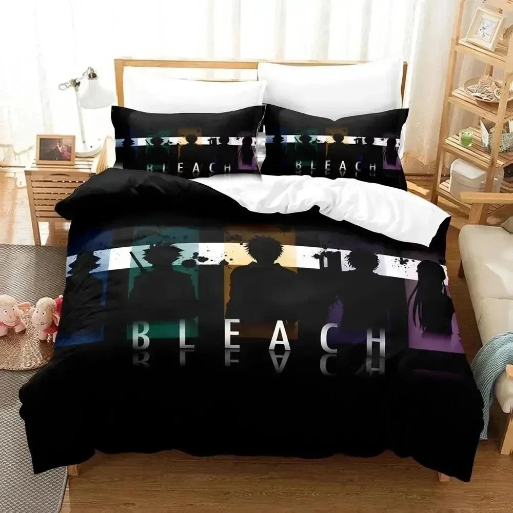 Anime Bleach Urahara Kisuke Sängkläder Set Påslakan Sängset Påslakan Örngott Täcke King Queen Storlek Pojkar Vuxna Sängkläder