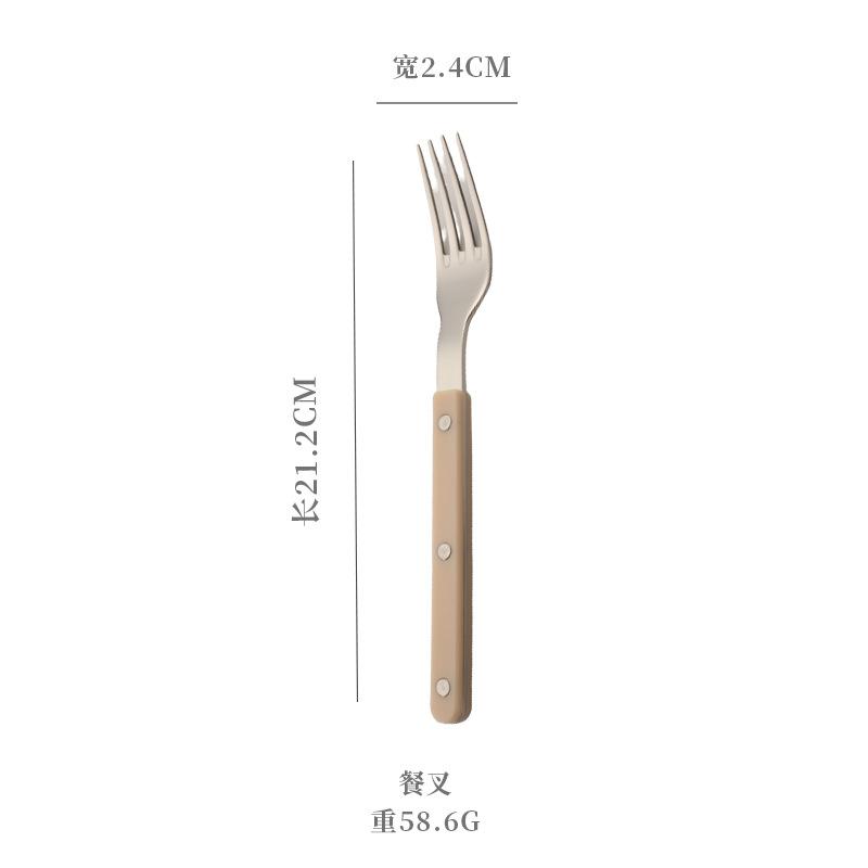 304 Edelstahl Western Restaurant Geschirrset Haushalt Klemgriff Messer Gabel Löffelgriff Marmor Buttermesser Dessertlöffel